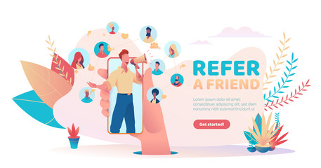 hand phone man calls friends through megaphone