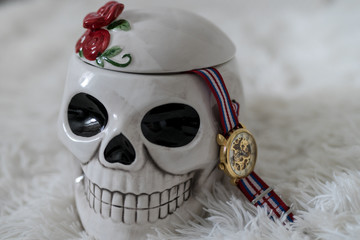 santa muerta captain - skull, watch