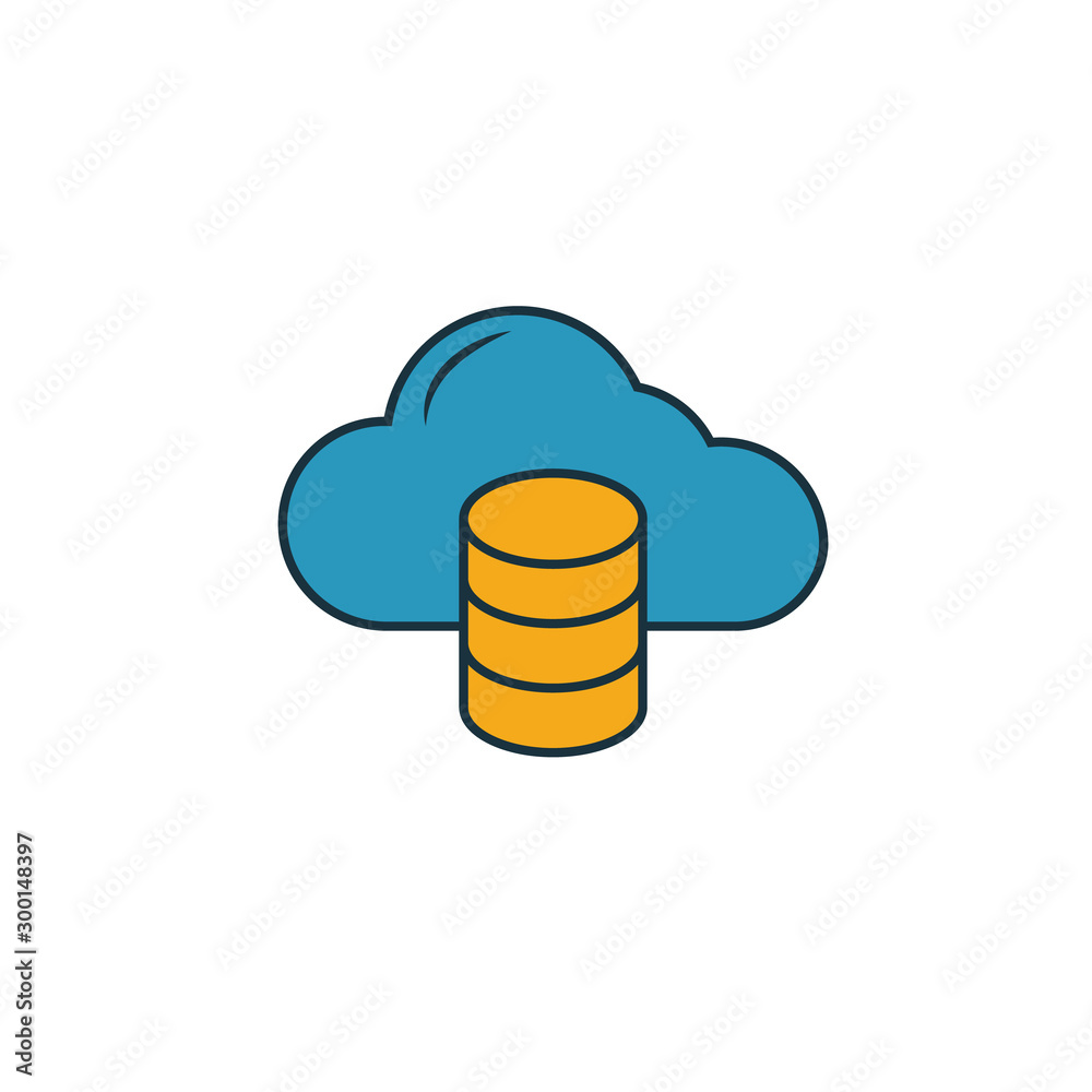 Wall mural cloud storage icon. simple element from web development icons collection. creative cloud storage ico