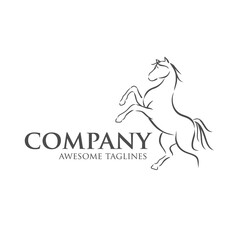 simple horse vector illustration best for sport races logo