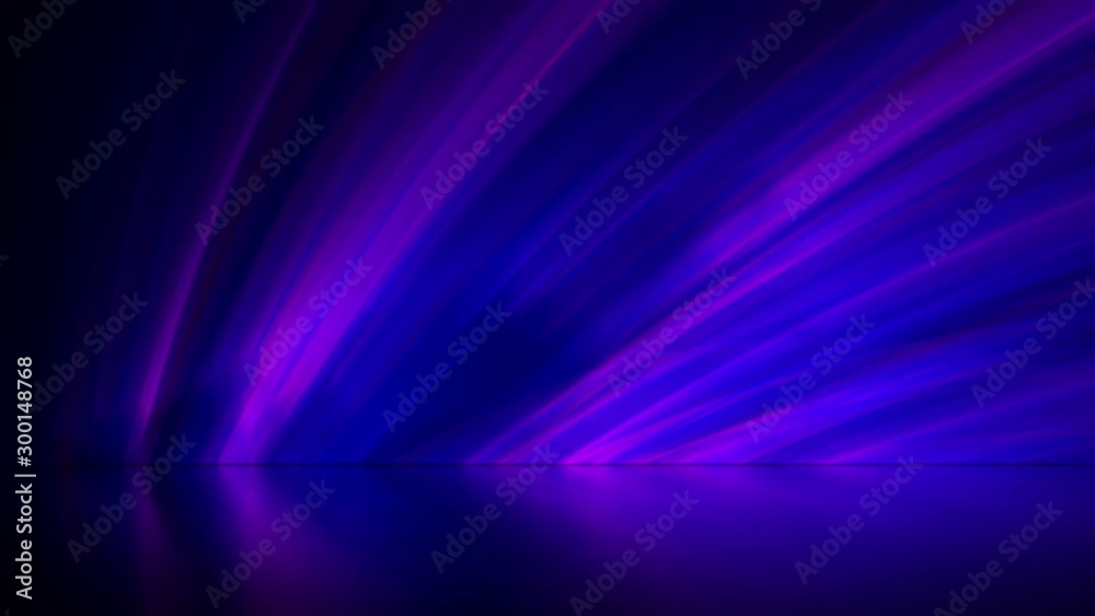 Canvas Prints christmas blue-purple magic rays with reflection on gradient background. 4k uhd video seamless loop 