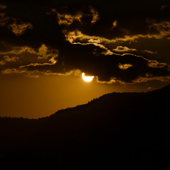 Sunset in the autumn evening