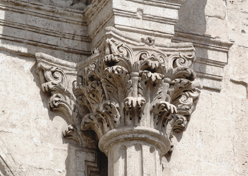 Cagliari, Sardina, Italy - Detail of the church of San Michele.