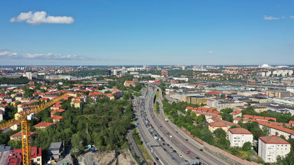 aerial view of south of Stockholm Sweden