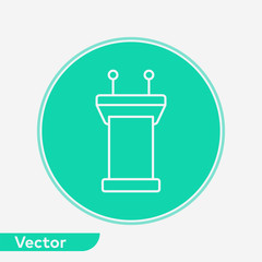 Tribune vector icon sign symbol