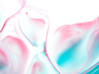 Blue and pink creative abstract hand painted background, marble texture