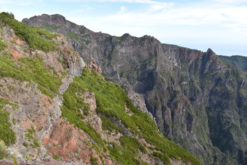 Hiking trail from Pico Arieiro to Pico Ruivo in Madeira, Portugal