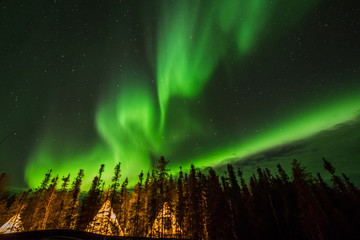 カナダ イエローナイフのオーロラブレーク Canada Yellowknife Aurora 