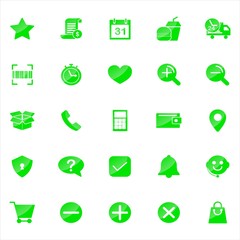 Set of ecommerce Icons with trendy flat style icon for web site design, logo, app, UI. Collection of online shopping icon. Vector illustration