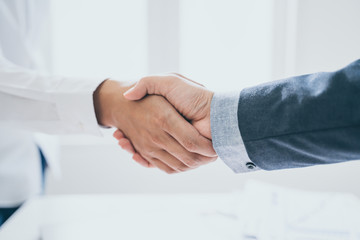 Teamwork,partnership and Social connection in business join hand together,Finishing up a...