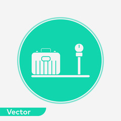 Cargo scale vector icon sign symbol
