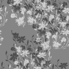 Obraz premium Watercolor seamless pattern. Illustration. Flowers