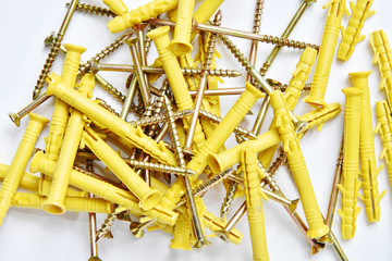 Plastic anchor and dowels for repair