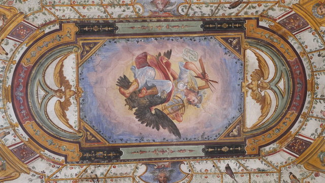 Fresko in den Uffizien in Florenz