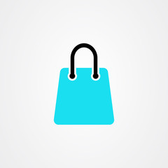 Shopping bag icon logo vector design for online shop