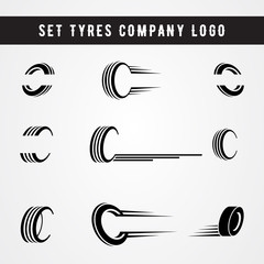 Set of Premium Tire Shop Logo Vector. Automotive, Wheel, Tyre Repair Design