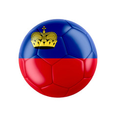 Soccer football ball with flag of Liechtenstein © Feydzhet Shabanov