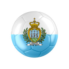 Soccer football ball with flag of San Marino