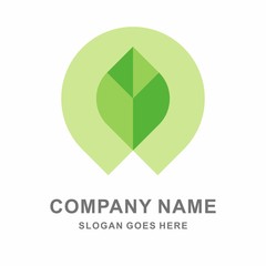 Green Leaf Plant Nature Farm Business Company Vector Logo Design