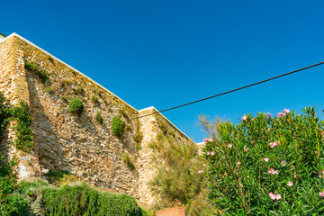 city wall in historical town Termoli, Italy