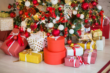 Fototapeta na wymiar festive christmas and new year decorations