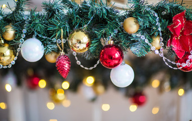 festive christmas and new year decorations