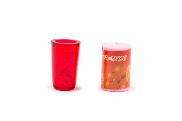 Childs toy plastic food molded 1/6th scale drink cup and mix