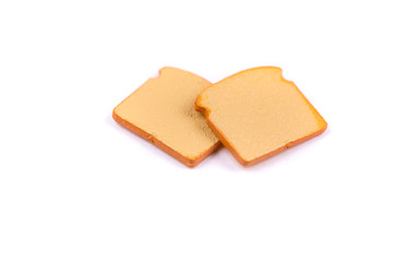 Childs toy plastic food molded 1/6th scale toast
