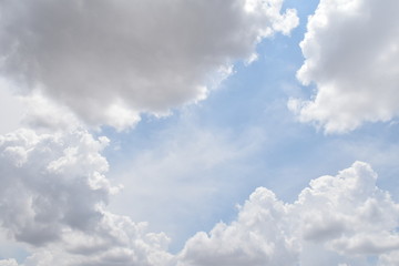 Blue sky background and white clouds soft focus. blue sky cloudsfor background.Natural background.