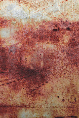 Close-up of a rusty metal surface. Abstract background of a rough, aged iron surface. Textured backdrop concept