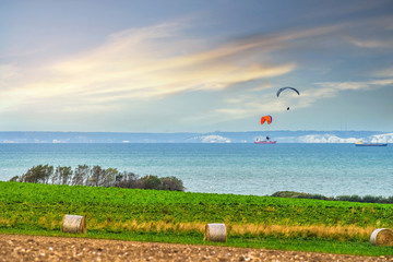 beautiful landscape of the coast in the north of France