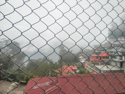 Naturally beautiful urban town kalimpong with its colorful buildings.