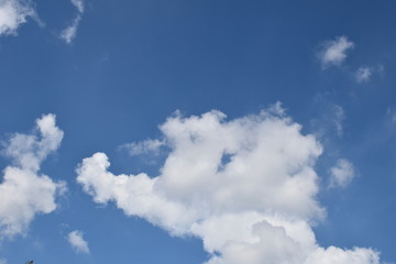 Blue sky background and white clouds soft focus. blue sky cloudsfor background.Natural background.