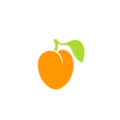 Apricot. Logo. Fresh fruit