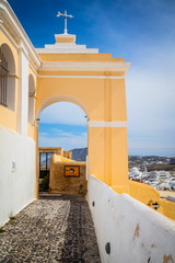 Traditional churches of Santorini, Cyclade island, Greece