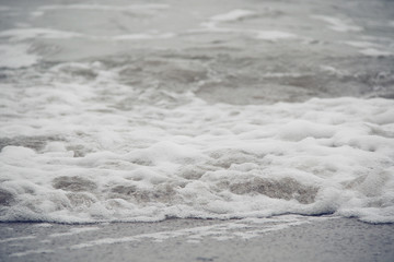 foggy Baltic sea in neutral colors