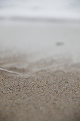 Calm foggy Baltic sea background