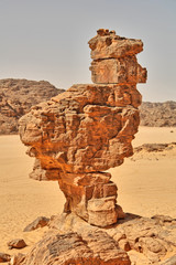 Formacje erozyjne na Saharze, Algieria - obrazy, fototapety, plakaty