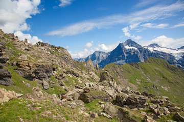 Fototapeta premium Hiking in swiss alps