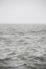 foggy Baltic sea in neutral colors