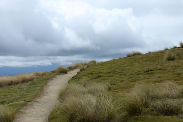 Blick auf die Berge in Neuseeland mit Fernsicht
