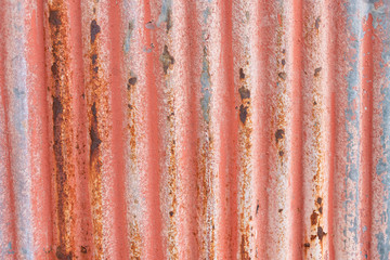 old rusted galvanized iron wall background