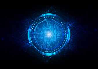Abstract vector circuit and mesh technology background design. illustration vector design.