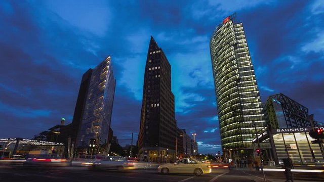 Life and architecture in Berlin, Germany timelapse