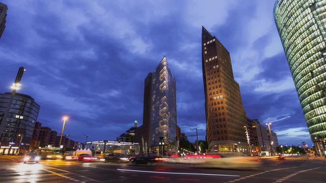 Life and architecture in Berlin, Germany timelapse