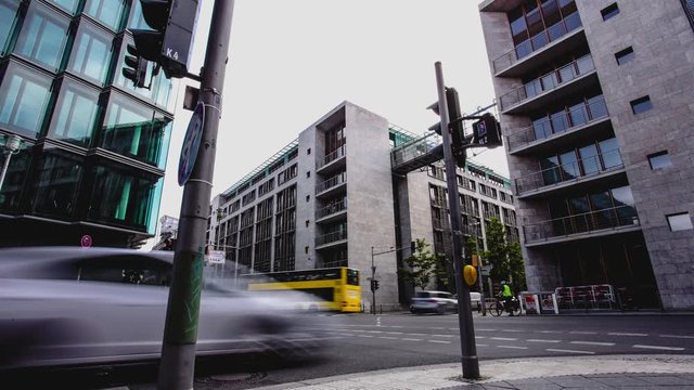 Life and architecture in Berlin, Germany timelapse