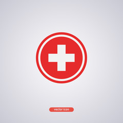 Medical icon isolated on gray background. Icon in a flat modern style. Vector illustration.