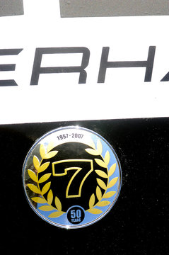 Ales, France - May 24, 2013: Acronym Of The Caterham Seven Brand On A Race Car