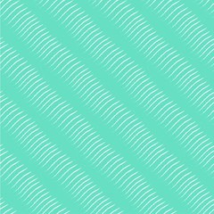 Weave seamless pattern with volume effect. Green textured background. Drapery, stripes, cloth. Vector illustration.