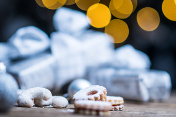 Christmas silver decorations